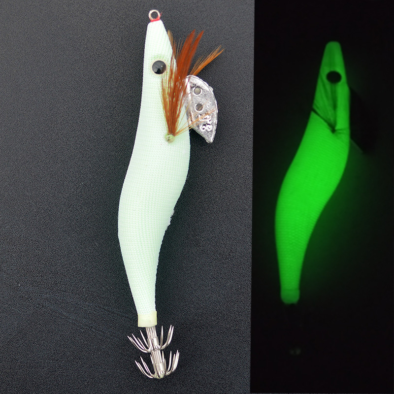Fishing Hook Size - 1 Chiếc Dạ Quang Mực Ghép