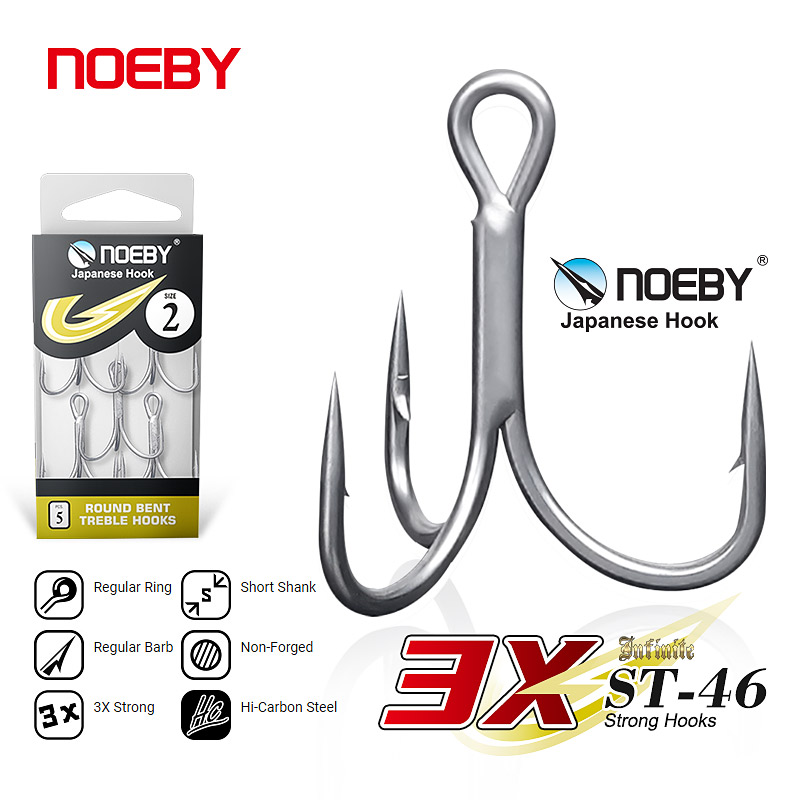 Fishing Hook Barbless - Noeby 4 3X Mạnh Móc Câu