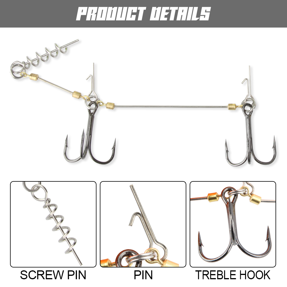 Spinpoler Pike Stinger Rig Hoo - đánh giá và giá Fishing Hook Size