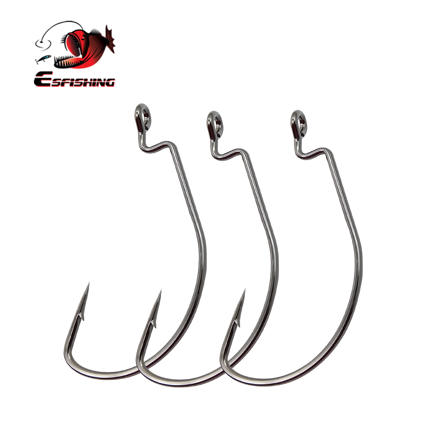ESFISHING Bù Đắp Móc Thép Carb - đánh giá và giá Fishing Hook Size