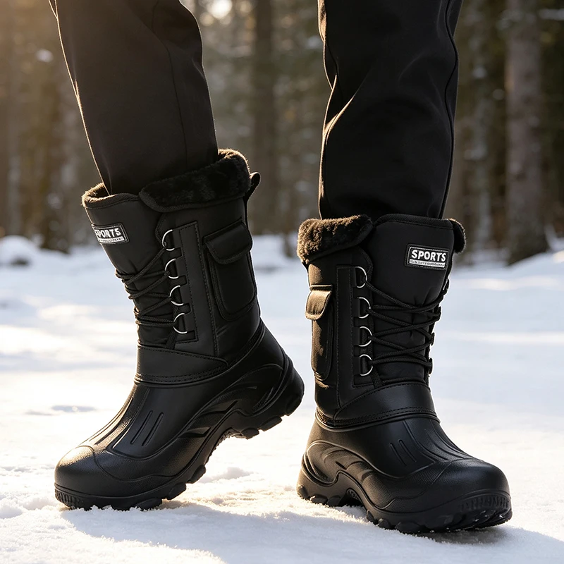 Men Winter Snow Boots Outdoor  - đánh giá và giá Fishing Hook Size