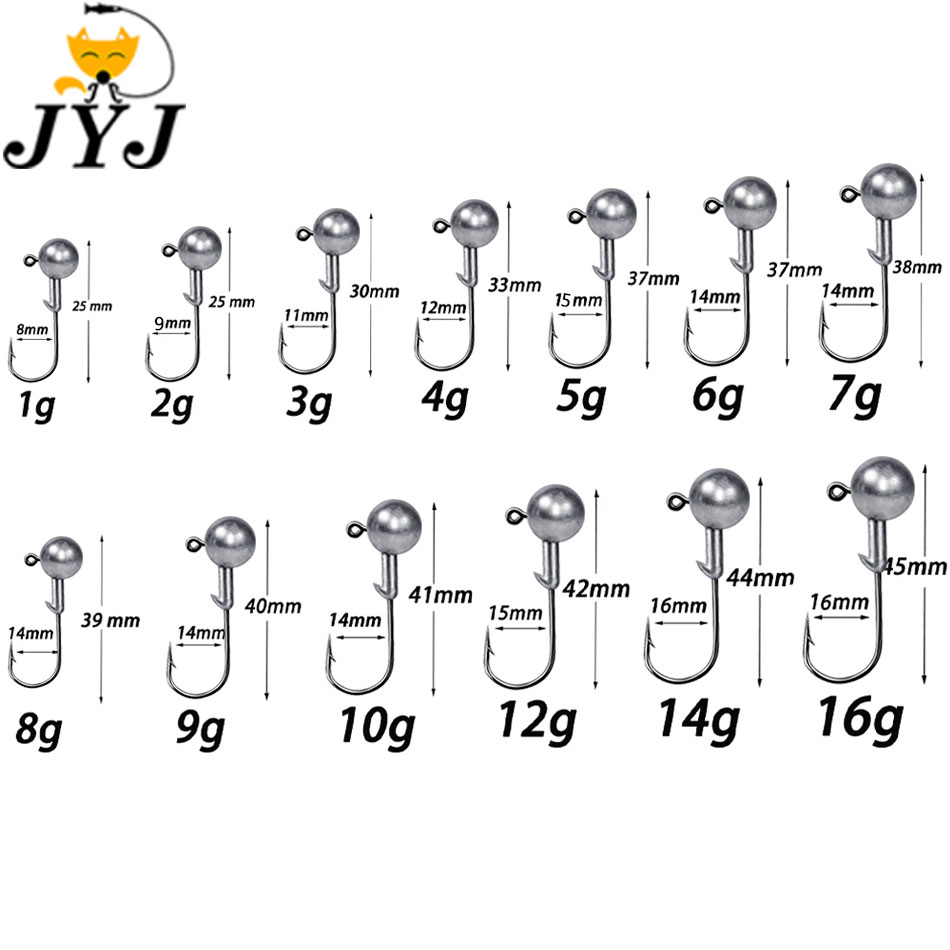 WODJYJ 1g 2g 3g 4g 5g 7g 8g 10 - đánh giá và giá Fishing Hook Assortment
