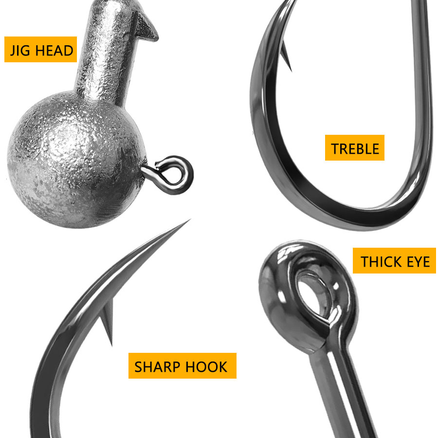 WODJYJ 1g 2g 3g 4g 5g 7g 8g 10 - đánh giá và giá Fishing Hook Assortment