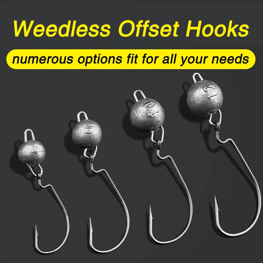 5pcs Metal Jig Head Worm Hooks - đánh giá và giá Fishing Hook Offset